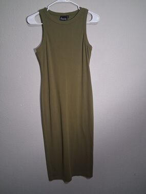 Homebody Olive Tank Midi Dress